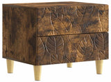 Bedside Table Smoked Oak 43 x 34.5 x 48 cm Engineered Wood 894995