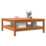 Coffee Table Wax Brown 100x100x40 cm Solid Wood Pine 844470