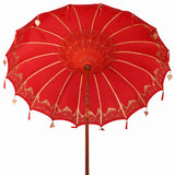 Balinese Parasol Red 215 x 215 x 260 cm Cotton and solid wood 3356899