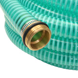 142885 Suction Hose with Brass Connectors 7 m 25 mm Green