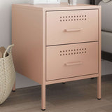 Bedside Cabinet Pink 36x39x50.5 cm Steel 842924