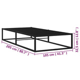 Bed Frame Black Powder-coated metal Single Tough Bed Frame 324786
