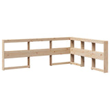 Bookcase Bed without Mattress 140x200cm Solid Wood Pine 3324538