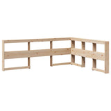 Bookcase Bed without Mattress 140x200cm Solid Wood Pine 3324538
