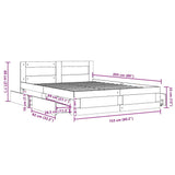 Bed Frame with Drawer 2 pcs White 150 x 200 cm Engineered Wood 3402858