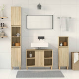 3 Piece Bathroom Furniture Set Sonoma Oak Engineered Wood 3325079