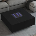 ZNTS Coffee Table with Infinity LED Black 100x100x40 cm 3284043