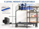 45" Foldable Mini Fitness Trampoline, with Adjustable Foam Handle, Blue T3398P349137