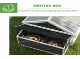 Wooden Chicken Coop with Nesting Box, Openable Roof, for 4-8 Chickens, White T3398P425332