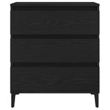Sideboard with Drawer Black Oak 60 x 35 x 70 cm Engineered Wood 862596