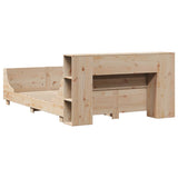 Bed Frame without Mattress 135x190 cm Double Solid Wood Pine 3323776