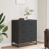 Sideboard Black 68x35x76 cm Engineered Wood and Metal 848969