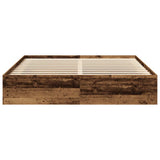 Bed Frame without Mattress Old Wood 200x200cm Engineered Wood 3328869