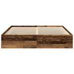 Bed Frame without Mattress Old Wood 200x200cm Engineered Wood 3328869