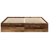 Bed Frame without Mattress Old Wood 200x200cm Engineered Wood 3328869