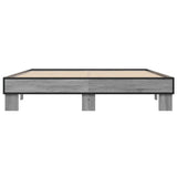 Bed Frame without Mattress Grey Sonoma 150x200 cm King Size 3280235