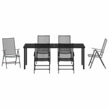 Garden Dining Set 7 pcs Anthracite Powder-Coated Steel 3379294