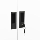 Office Cabinet White 90x40x180 cm Steel 335942