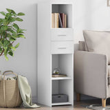 Highboard White 30x42,5x124 cm Engineered Wood 846152