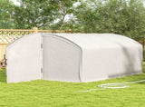 Polytunnel Greenhouse Walk-in Grow House with UV-resistant PE Cover, Door, Galvanised Steel Frame, 4 T3398P315937