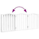 Dog Gate Foldable 3 Panels White 150 cm Poplar Wood 352212