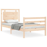Bed Frame without Mattress 100x200 cm Solid Wood 3194041
