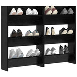 Shoe Cabinet 2 pcs Black Oak 60 x 18 x 90 cm Engineered Wood 875151