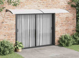 Door Canopy Black and Transparent 144817