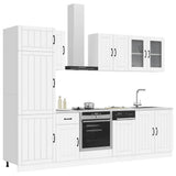 8 Piece Kitchen Cabinet Set Lucca White Engineered Wood 3314801