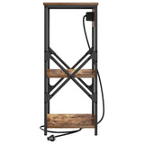 Bedside Cabinet with Shelf 2 pcs Smoked Oak 41 x 31 x 76 cm 859530