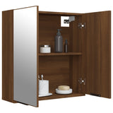 Bathroom Mirror Cabinet Brown Oak 64x20x67 cm 817068