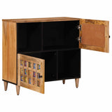 Sideboard with Storage Natural 80 x 33 x 75 cm Solid Mango Wood 4018287