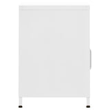 Nightstand White 35x35x51 cm Steel 336224