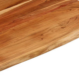 Desk Top 90x80x2.5 cm Rectangular Solid Wood Acacia Live Edge 370267
