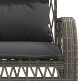 4 Piece Garden Sofa Set with Cushions Grey Poly Rattan 368729