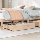 Under-Bed Drawers with Wheels 2 pcs 80x55x17 cm Solid Wood Pine 850929