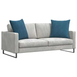 Sofa Pillows 2 pcs Blue 80 x 80 cm Corduroy Fabric 42014056
