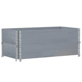 Pallet Collars 2 pcs Grey 100x50 cm Solid Wood Pine 4010284