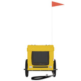 Pet Bike Trailer Yellow and Black Oxford Fabric&Iron 93910
