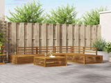 Outdoor Sofa Set 5 Piece Natural Solid Acacia Wood 3374094