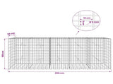 Gabion with 5 mm Wire and 5x10 cm Mesh 250x20x100 cm 3464543
