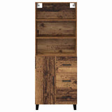 Highboard with Drawer 2 pcs Old Wood Engineered Wood 3415761