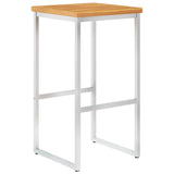 Outdoor Bar Stool Set of 4 Teak look Solid Acacia Wood Durable 46507