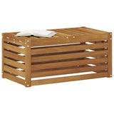 Outdoor Stool Bench Solid Acacia Wood Natural 79 x 43 x 37 cm 900681