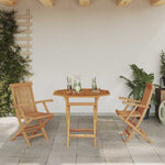 Garden Dining Set 3 pcs Brown Solid teak wood 3385965