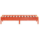 Bed Frame without Mattress Wax Brown 90x190 cm Single Solid Wood Pine 842729