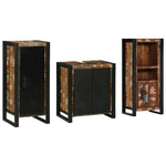 Bathroom Furniture Set 3 pcs Multicolour Solid Reclaimed Wood 3305619