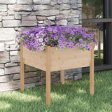 ZNTS Garden Planter 70x70x70 cm Solid Pinewood 810809