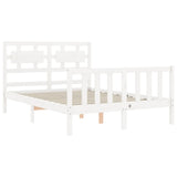 Bed Frame without Mattress White 120x200 cm Solid Wood Pine 3192552