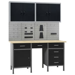 Workbench with Four Wall Panels and Two Cabinets 3053434
